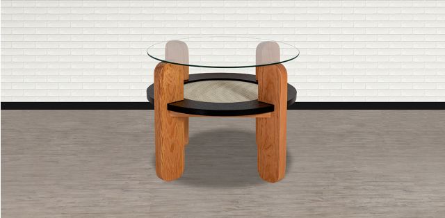 Mesa Lateral Redonda Osaka By Alan Soria Negro