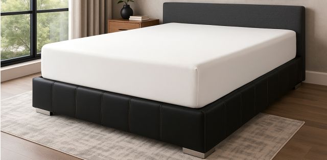 Base de Cama Matrimonial Vinipiel Vielka Negro