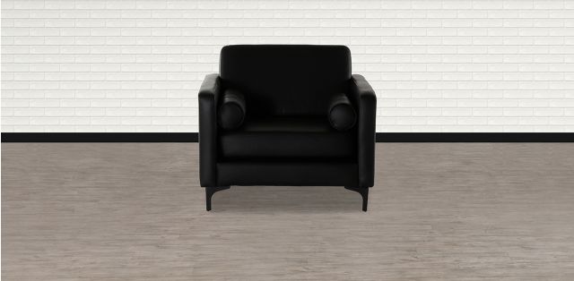 Sillón Piel Swan Negro