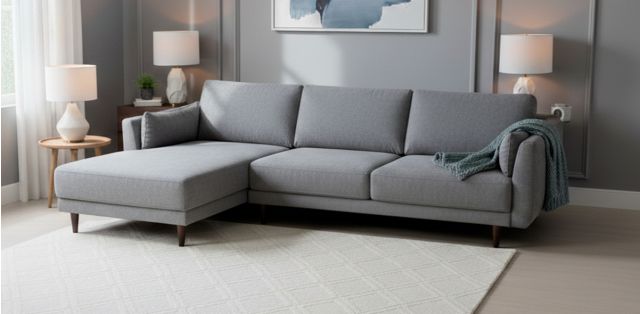 Sala en L Izquierdo Luxe Gris