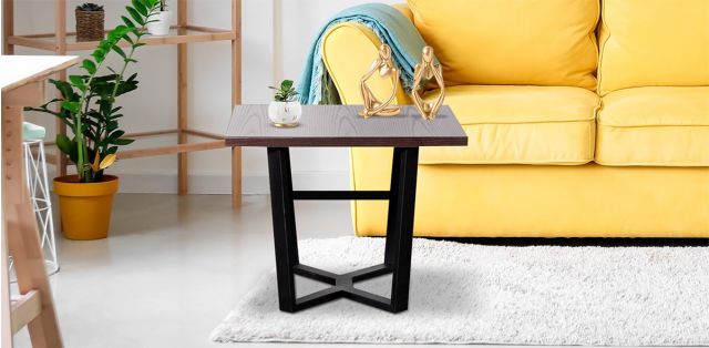 Mesa Lateral Cuadrada Ayax Nogal