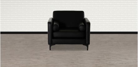 Sillón Piel Swan Negro