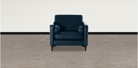 Sillón Piel Swan Azul